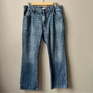Y2K Style Bootcut Jeans Men's Size 34 x 31 Gap Distressed‎ Faded Grunge 10" Leg